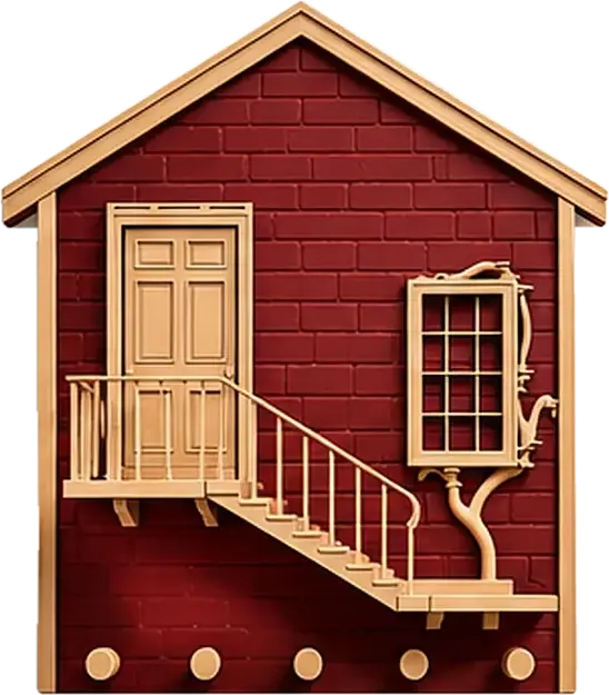 Red Brick House Key Holder
