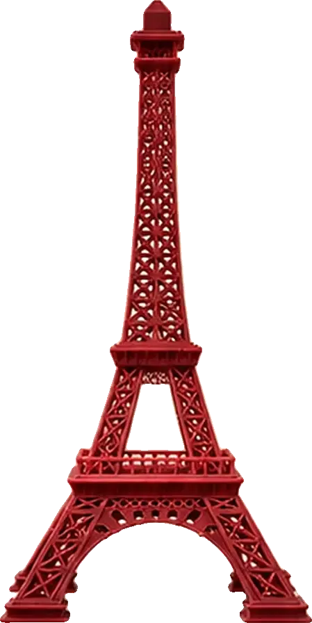 Red Eiffel Tower Model